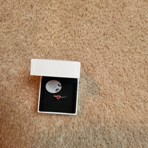 One love stackable ring, scarlet - Picture 2 of 2